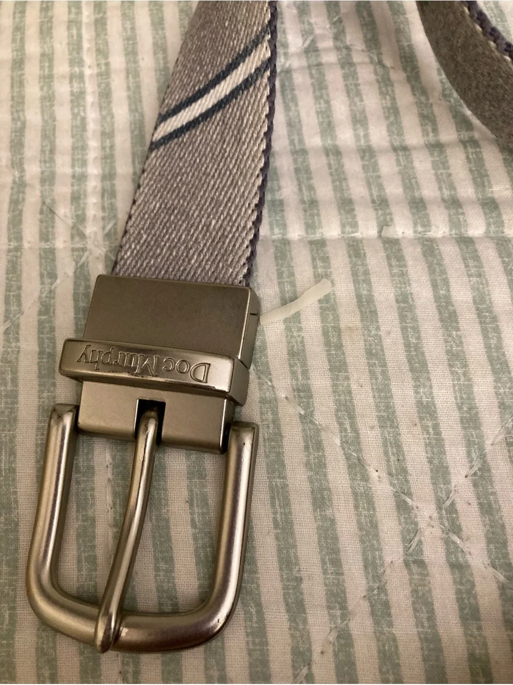 Doc Murphy REVERSIBLE Canvas/Leather Belt Country Club of Rochester